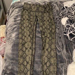 snakeskin leggings